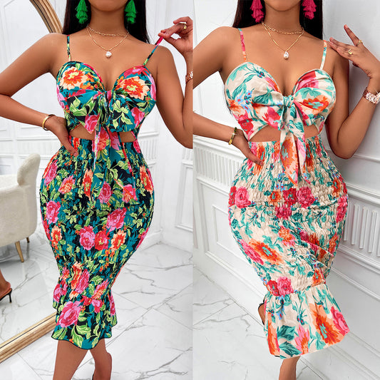 Fashion Women Cutout Sling Dress